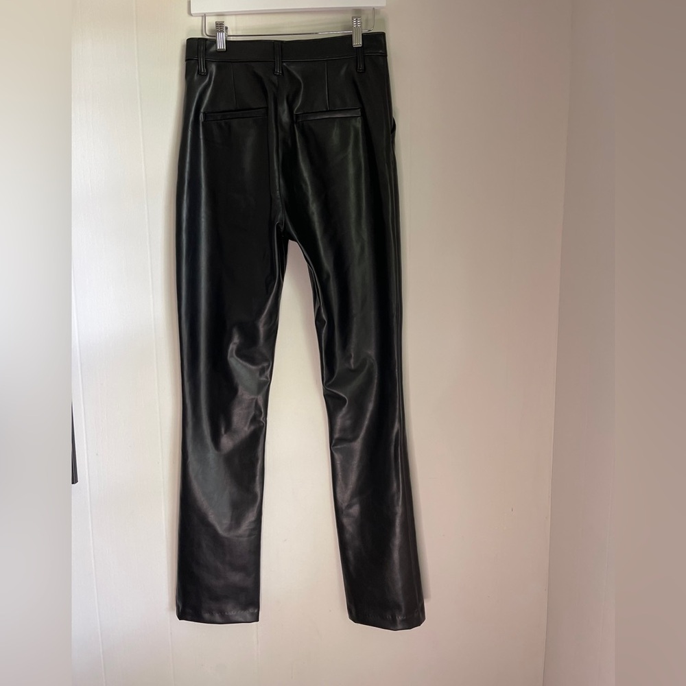 Abercrombie & Fitch Pants The Skinny Ultra High Rise Black Vegan Leather 8/29L - Picture 8 of 14